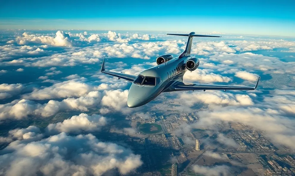 Aerial view of jet